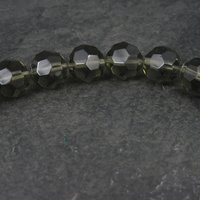 Bead Gallery 13MM Faceted Smoky Glass Beads 12"