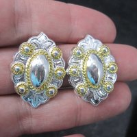 Vintage Western Circle Y of Yoakum Earrings