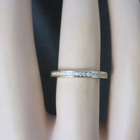 Gold Vermeil Sterling Cz Band Ring Size 6