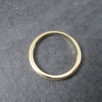 Gold Vermeil Sterling Cz Band Ring Size 6