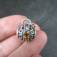 Sterling Kabana Citrine Amethyst Barrel Charm