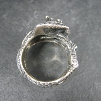 Huge Vintage Sterling Dragon Ring Size 10.5