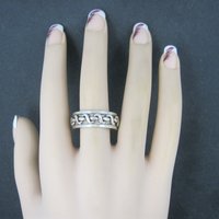 Vintage Sterling Worry Spinner Band Ring Size 9.5