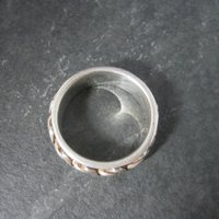 Vintage Sterling Worry Spinner Band Ring Size 9.5