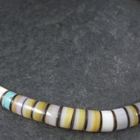 Southwestern Turquoise Shell Necklace 17"