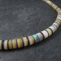 Southwestern Turquoise Shell Necklace 17"