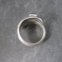 Vintage Sterling Black Wrap Ring Size 7