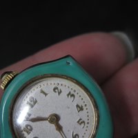 Art Deco Sterling Swiss Enamel Watch Pendant