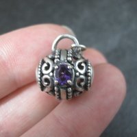 Sterling Kabana Citrine Amethyst Barrel Charm