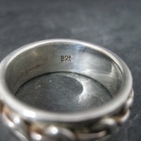 Vintage Sterling Worry Spinner Band Ring Size 9.5