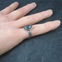 Vintage Southwestern Sterling Hematite Ring