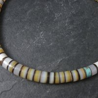 Southwestern Turquoise Shell Necklace 17"
