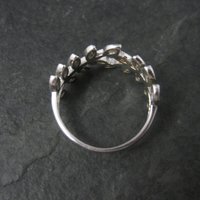 Estate Sterling Leaf Vine Ring Size 7
