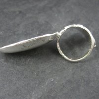 Vintage Enamel Hand Painted Ballerina Spoon Ring Size 9