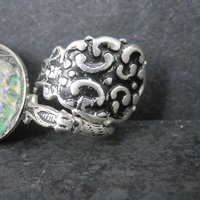Vintage Enamel Hand Painted Ballerina Spoon Ring Size 9