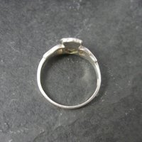 Vintage Sterling Cz Claddagh Ring Size 7