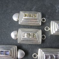 Destash Lot Sterling Gemstone Box Clasps