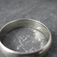 Vintage 14K White Gold Band Ring Size 11.5 Kaynar