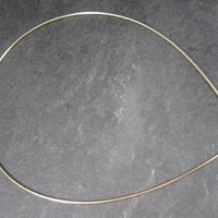 Vintage Gold Over Stainless Steel Cable Chain 18 Inches