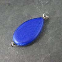 Ahrens Lucerne Art Deco Sterling Blue Enamel Watch Pendant