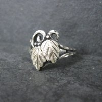 Black Hills Silver Leaf Ring Size 6