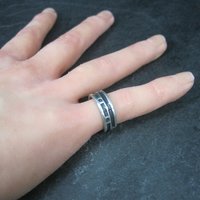 Vintage Sterling Tribal Band Ring Size 6