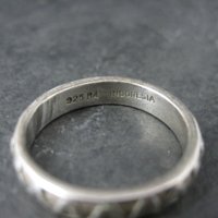 Vintage Bali Sterling Band Ring Size 5.5