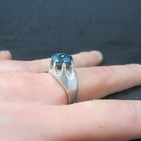 Vintage Sterling Belcher Chrysocolla Ring Size 10.5