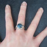 Vintage Sterling Belcher Chrysocolla Ring Size 10.5