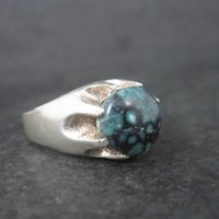Vintage Sterling Belcher Chrysocolla Ring Size 10.5