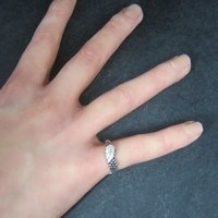 Vintage Black Hills Silver Leaf Ring