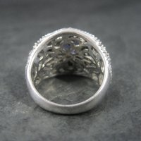 Sterling Purple Spinel Black Tourmaline Ring Size 6