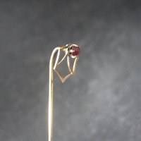 Dainty Art Deco 14K Spinel Stick Pin