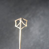Dainty Art Deco 14K Spinel Stick Pin