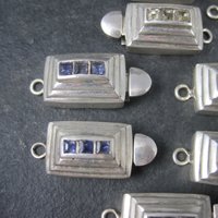 Destash Lot Sterling Gemstone Box Clasps