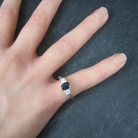 Vintage Sterling Sapphire Ring Size 7