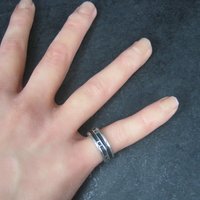 Vintage Sterling Tribal Band Ring Size 6