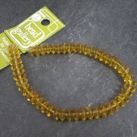 Yellow 3x6mm Glass Rondell Beads