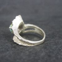 Vintage Sterling Organic Turquoise Ring Size 6