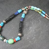 Vintage Southwestern Gemstone Bead Necklace 16 Inches