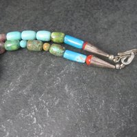 Vintage Southwestern Gemstone Bead Necklace 16 Inches