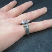 Sterling Marquise Cz Ring Size 7