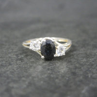 Vintage Sterling Sapphire Ring Size 7