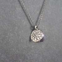 Dainty Vintage Sterling Amethyst Flower Necklace