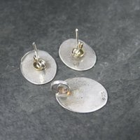 Estate Enamel Sterling Girl Necklace Earrings Jewelry Set