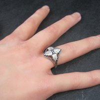 Vintage Black Hills Sterling Leaf Ring