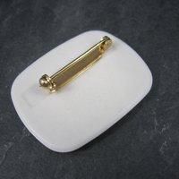 Vintage Porcelain 24K Ice Skating Brooch Avon