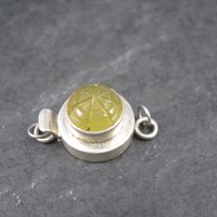 Sterling Carved Yellow Quartz Box Clasp