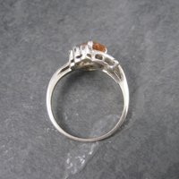 Vintage 10K Yellow Orange Sapphire Ring Size 8