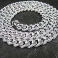 Vintage German Textured Figaro Chain 25 Inches